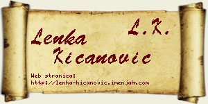 Lenka Kićanović vizit kartica